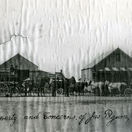 Horse drawn bus service on Oberon Street