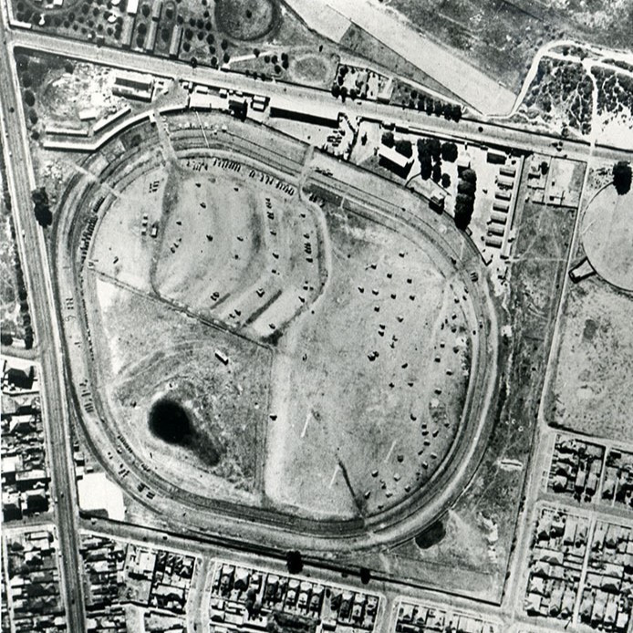 "Aerial Photograph of Kensington Racecourse" 1943