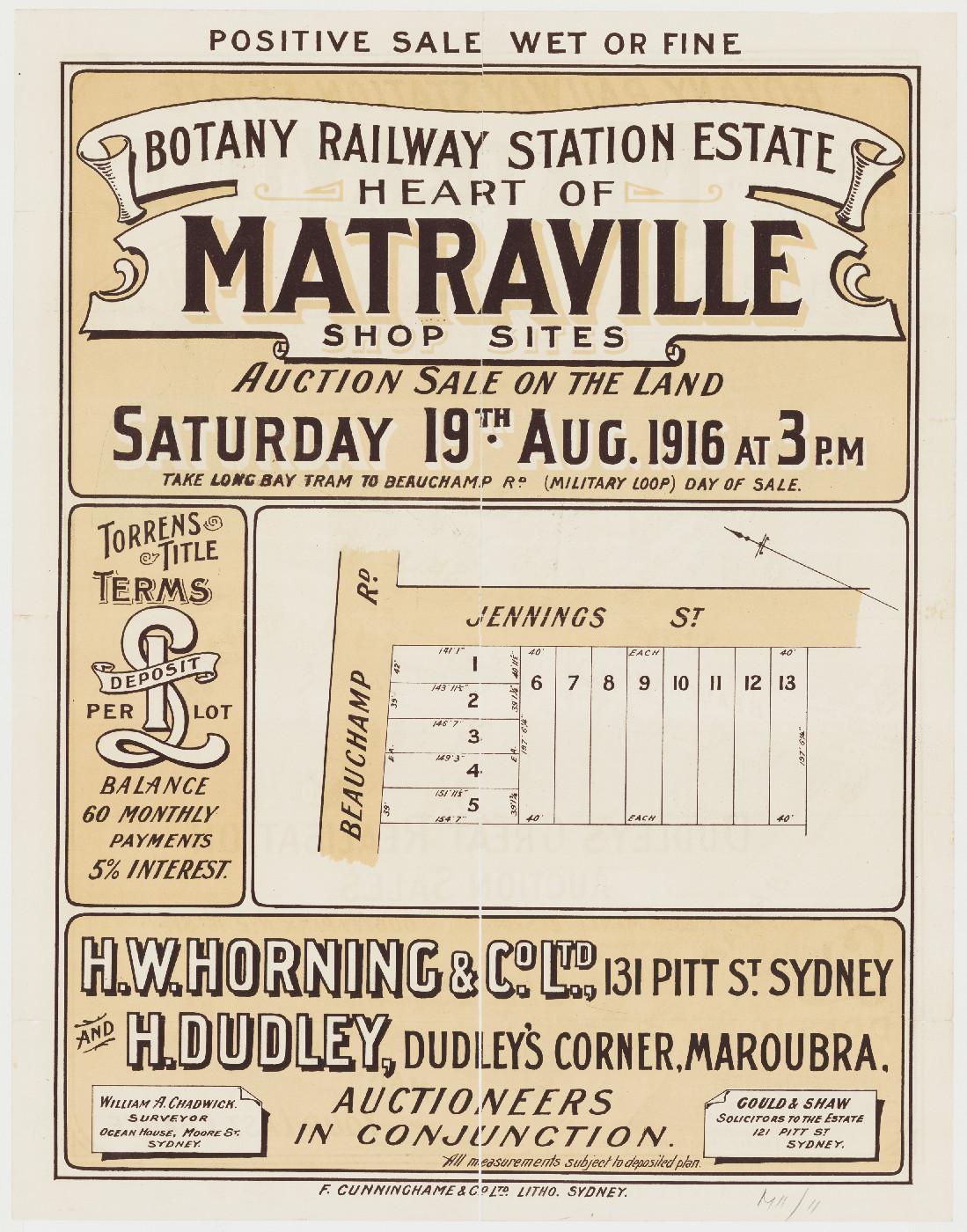 Matraville Subdivision Plan 1916 (SLNSW)